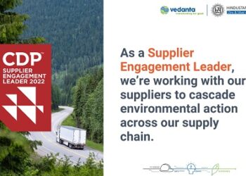 सीडीपी द्वारा हिंदुस्तान जिंक सप्लायर एंगेजमेंट लीडर के रूप में सम्मानित