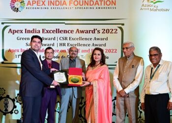 जावर माइंस को एपेक्स इंडिया ग्रीन लीफ फाउंडेशन फॉर एनर्जी एफिशिएंसी प्लेटिनम अवार्ड