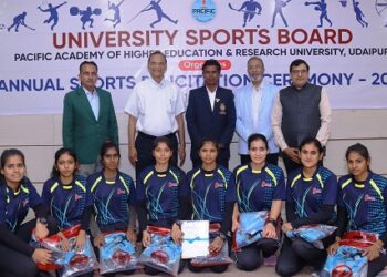 राष्ट्रीय खेल उपलब्धि पर पेसिफिक के खिलाड़ियों का सम्मान