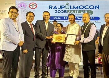 रेस्पिरेटरी मेडिसिन में उत्कृष्ट योगदान और शोध हेतु डॉ. लुहाड़िया सम्मानित