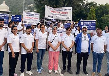 उदयपुर में नेत्र स्वास्थ्य जागरूकता पर वाक फार विज़न पदयात्रा कार्यक्रम