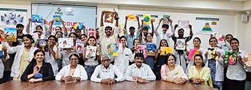 पेसिफिक मेडिकल में विद्यार्थियों ने रंगों और कला के जरिए मां के प्रति जताया प्रेम