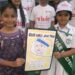 600 बच्चों ने ‘खुशी’ के लिए बनाई आकृतियां